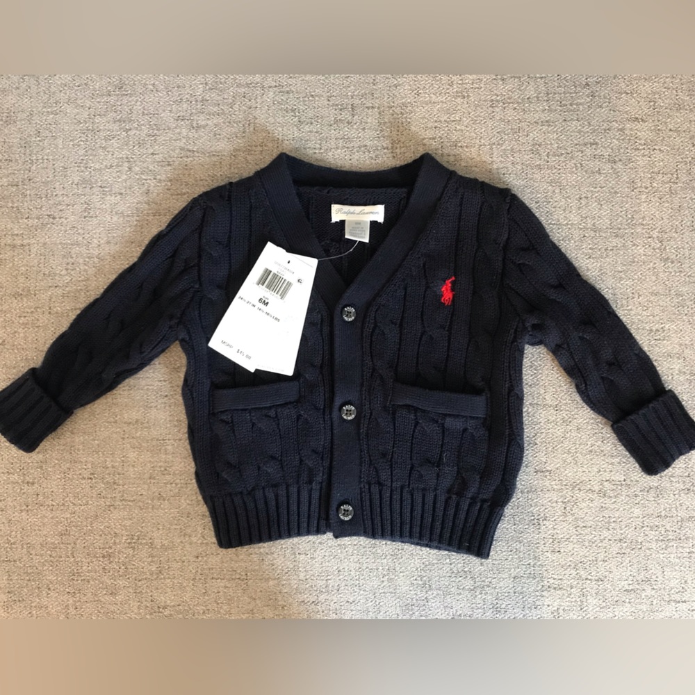 Ralph Lauren Baby, Cable Knit Cardigan - 6M